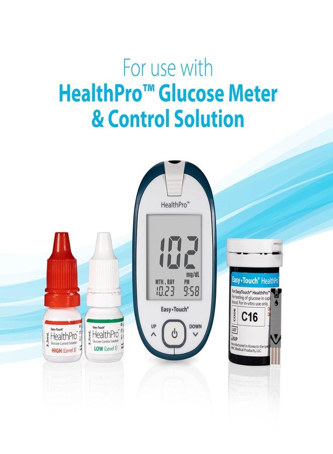 Easy Touch HealthPro Glucose Control Solution for Glucose Monitor - Hi & Low, 2 Vials, 3.5ml Each - Image 4